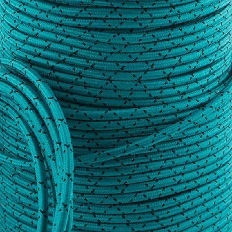 Câble flexible rond en tissu tressé Vintage, 1M/5M/10M, 3 cœurs, noir sarcelle, 0.75mm ~ 4551