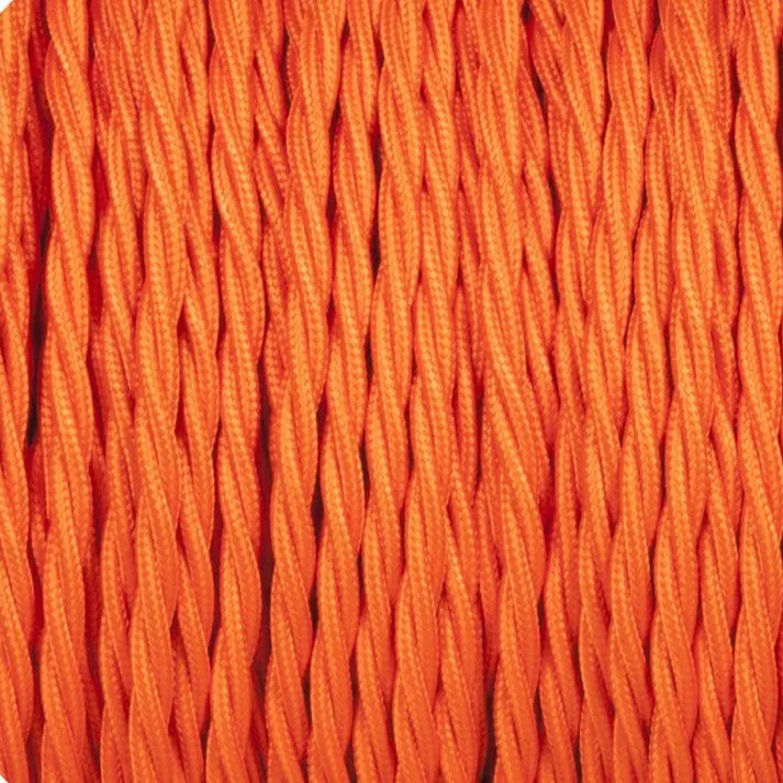 Câble flexible en tissu électrique Vintage Orange torsadé à 3 conducteurs, 1M/5M/10M, 0.75mm ~ 4839