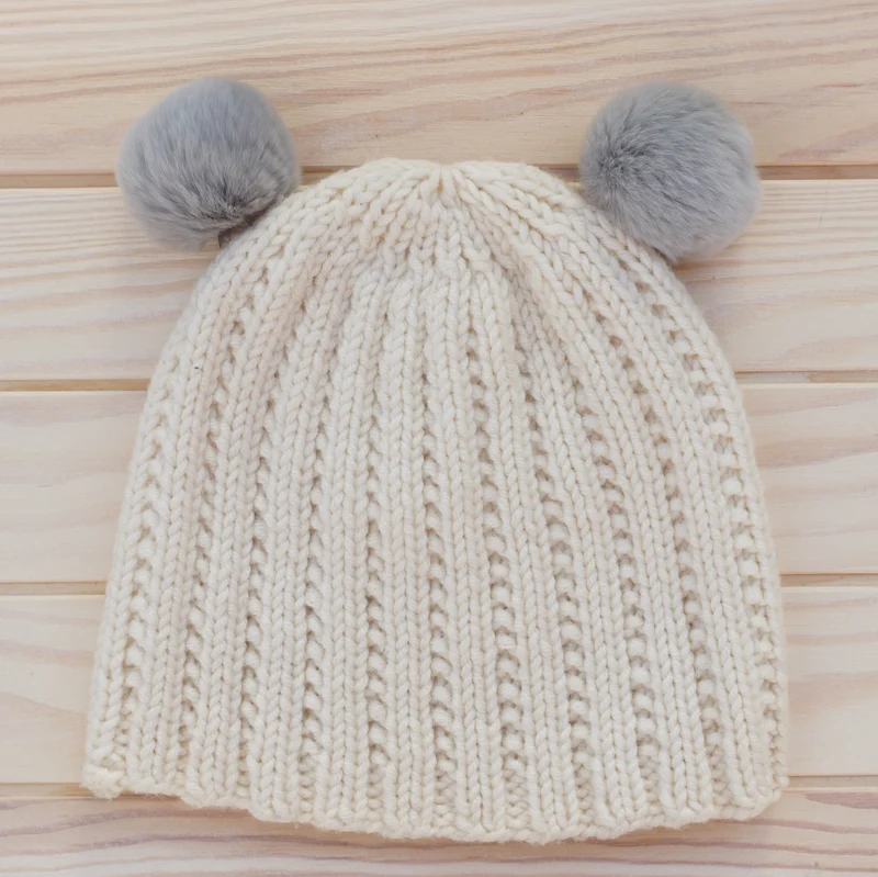 pompon en fourrure de lapin