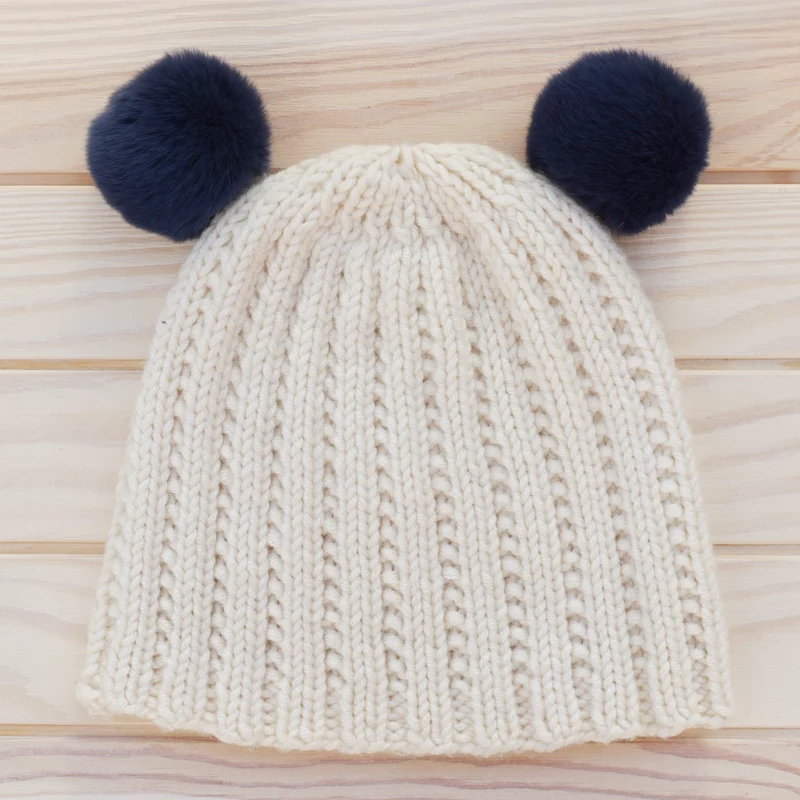 pompon en fourrure de lapin