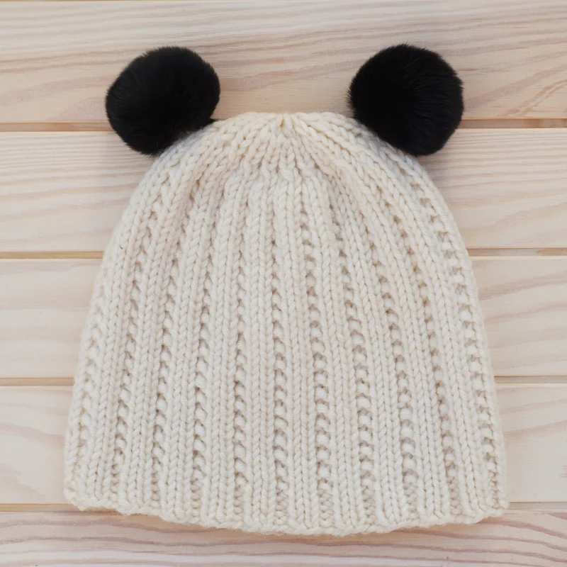 pompon en fourrure de lapin