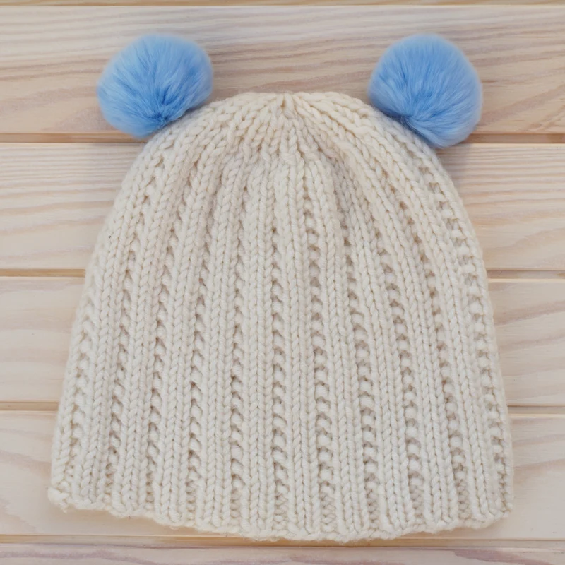 pompon en fourrure de lapin