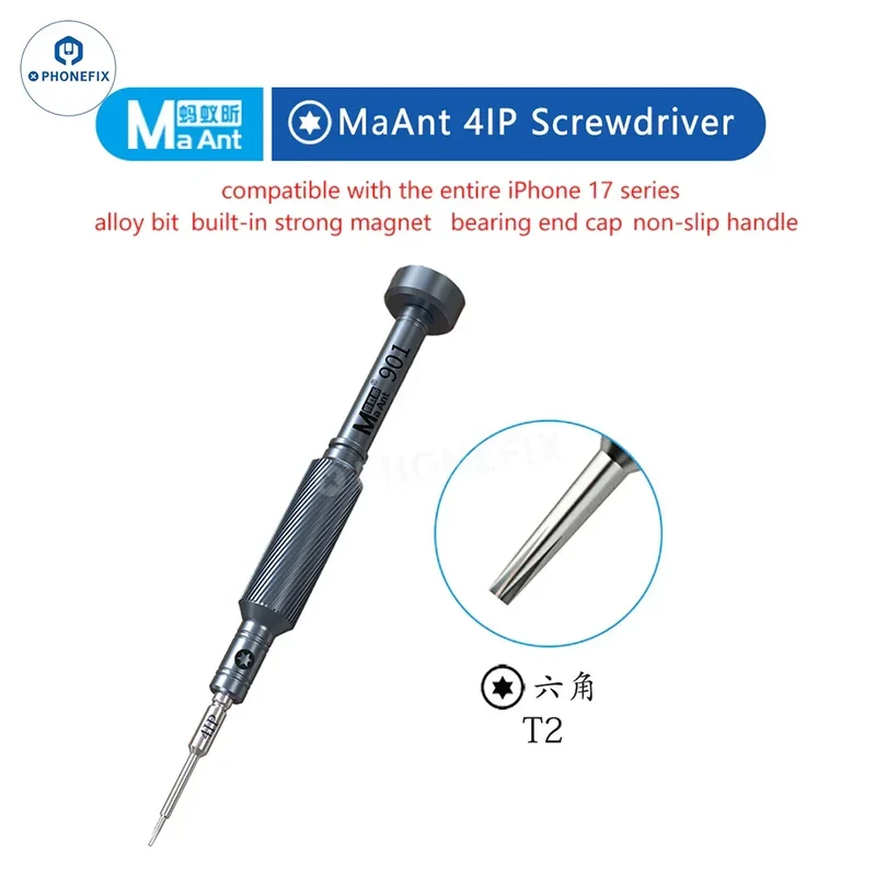 Mini tournevis pour retirer la vis inférieure de l'iPhone 17/Air/17 Pro Max