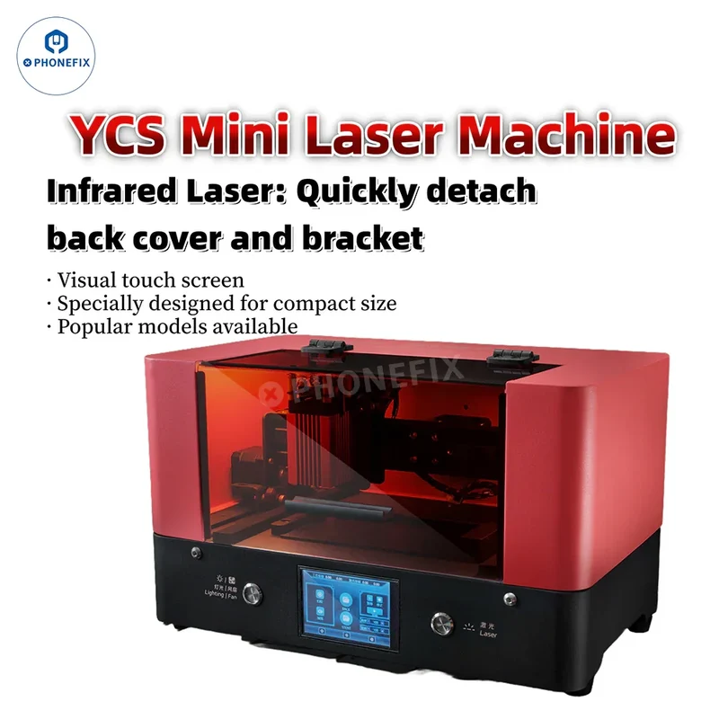 Mini-machine laser YCS DPCA pour le retrait de la vitre arrière et du support de l'iPhone