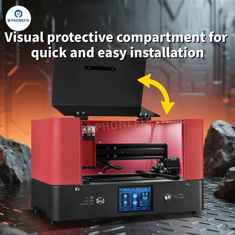 Mini-machine laser YCS DPCA pour le retrait de la vitre arrière et du support de l'iPhone