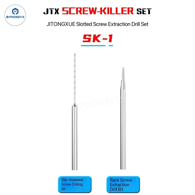 Foret hélicoïdal pour retirer les vis dénudées de l'iPhone JTX SK-1 Screw Killer