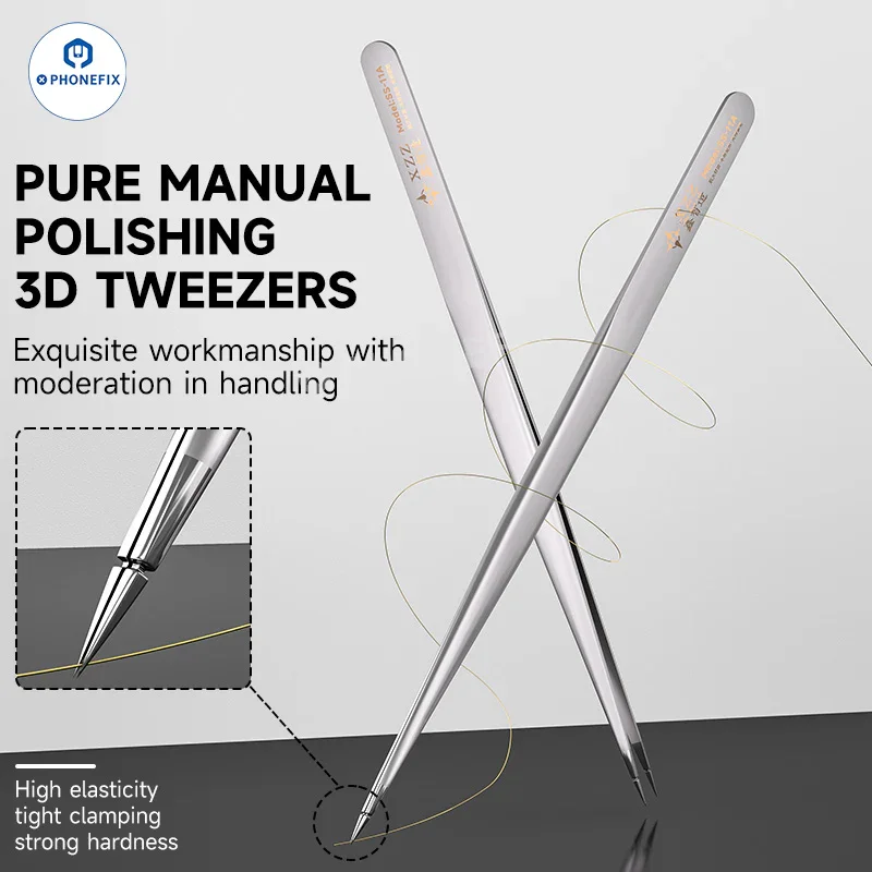 Pince à épiler 11D en acier inoxydable XZZ SS-11A SS-11B 3C pour réparation de téléphone