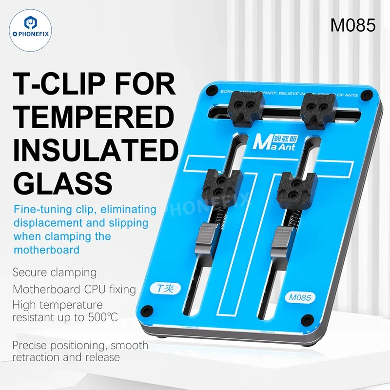 Support de téléphone à pince en verre trempé isolant MaAnt FY01 M085 pour circuit imprimé