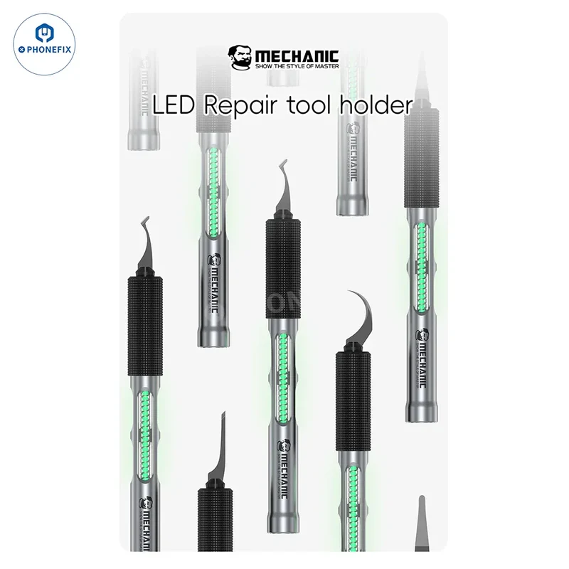 Ensemble de 5 lames de dégommage MECHANIC Assassin, kit de manche de couteau à LED