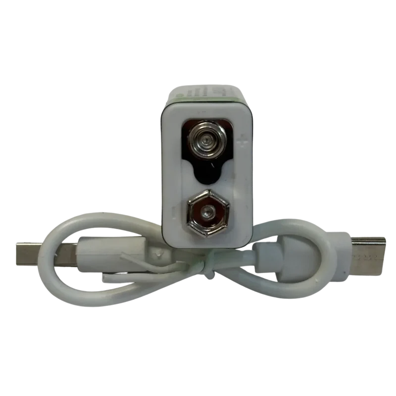 Pile rechargeable 9V Lithium-ion USB-C 1200mAh – 6F22 Haute performance