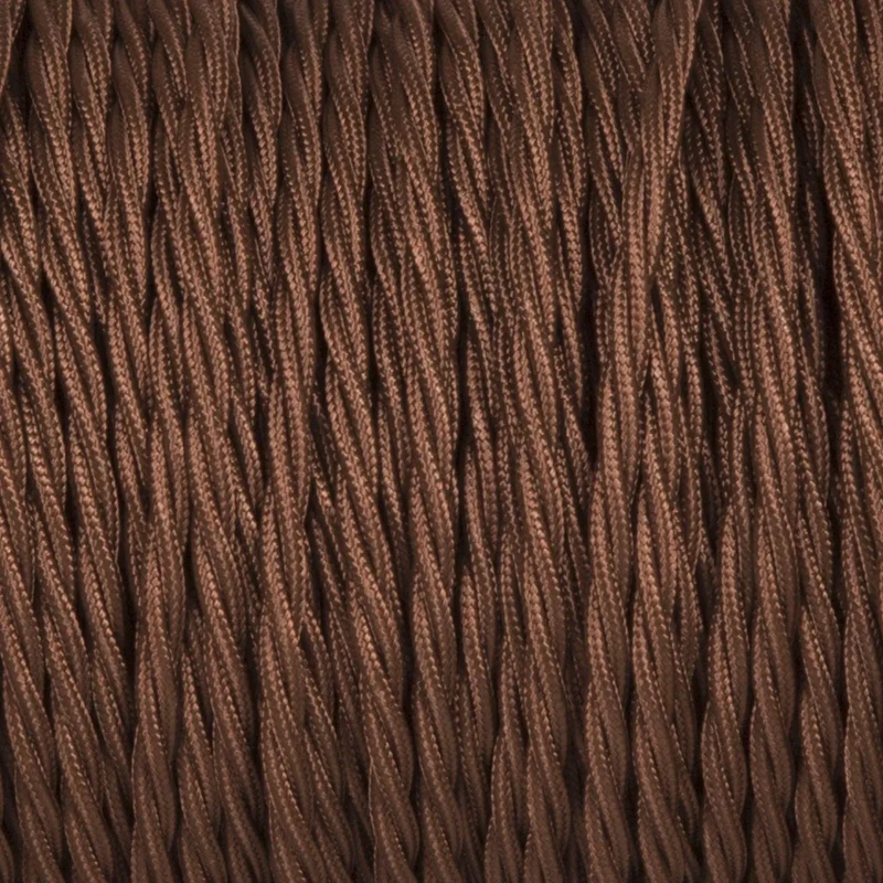 Câble Électrique Torsadé Textile Marron 5 m – 3x0,75 mm² -4805