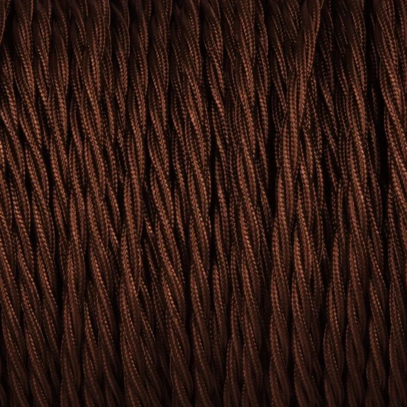 Câble Électrique Torsadé Textile Marron 5 m – 3x0,75 mm² -4805