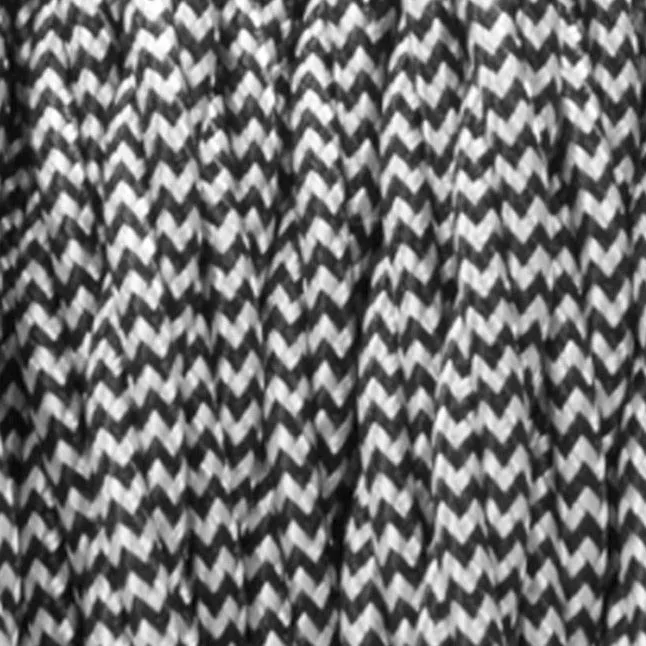 Câble électrique torsadé 3 cœurs couleur noir et blanc tissu solide 0,75 mm-3044