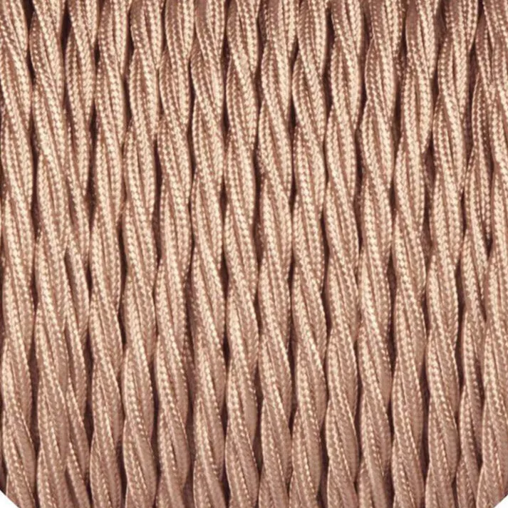 LEDSone Câble Électrique Textile Torsadé Rose Gold 3x0,75 mm² ~ 3063