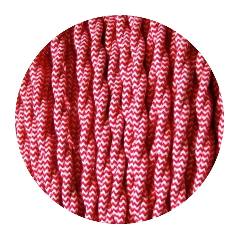 Câble Électrique Torsadé Tressé Italien 2x0,75mm² - 5m - Fil Vintage pour Lampe & Suspension -4784