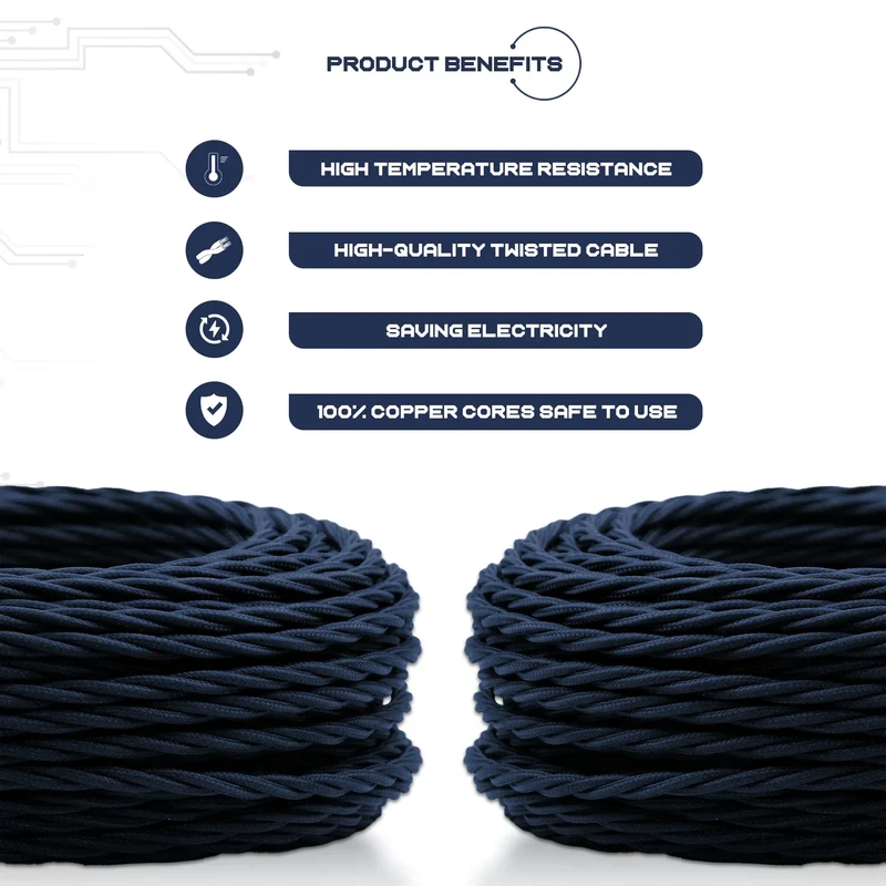 Câble Torsadé Violet 2x0,75mm 5m | Décoration Suspension — LEDsone ~1750