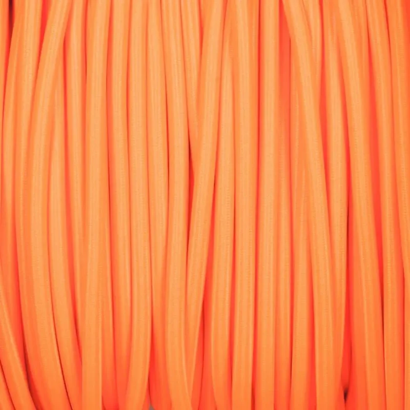 Orange Braided Vintage Cable Coloured Flex 2 Core Round LEDSone ~ 3041