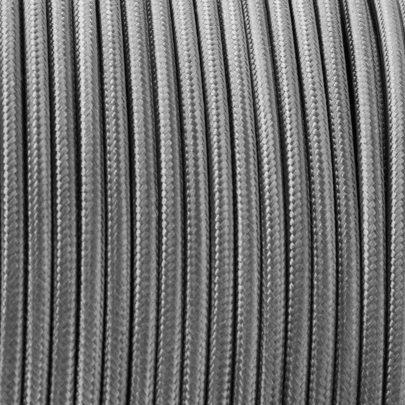 Câble électrique rond flexible gris vintage 1m/5m/10m 2 noyaux ~ 4714