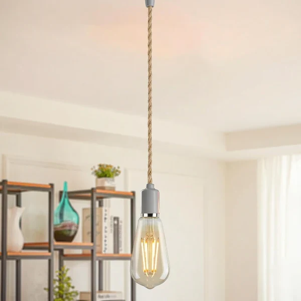 LEDSone Câble d'éclairage tressé vintage en chanvre | Câble en tissu à 2 conducteurs ~ 3024