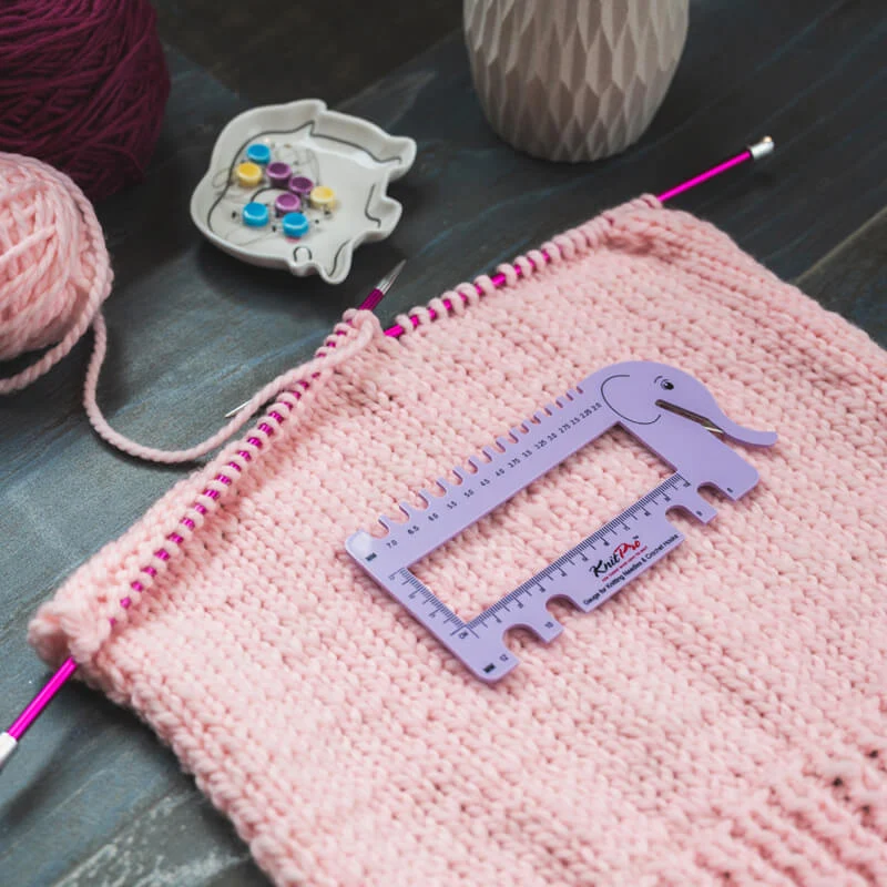 knit pro éléphant de calibreur d'aiguille