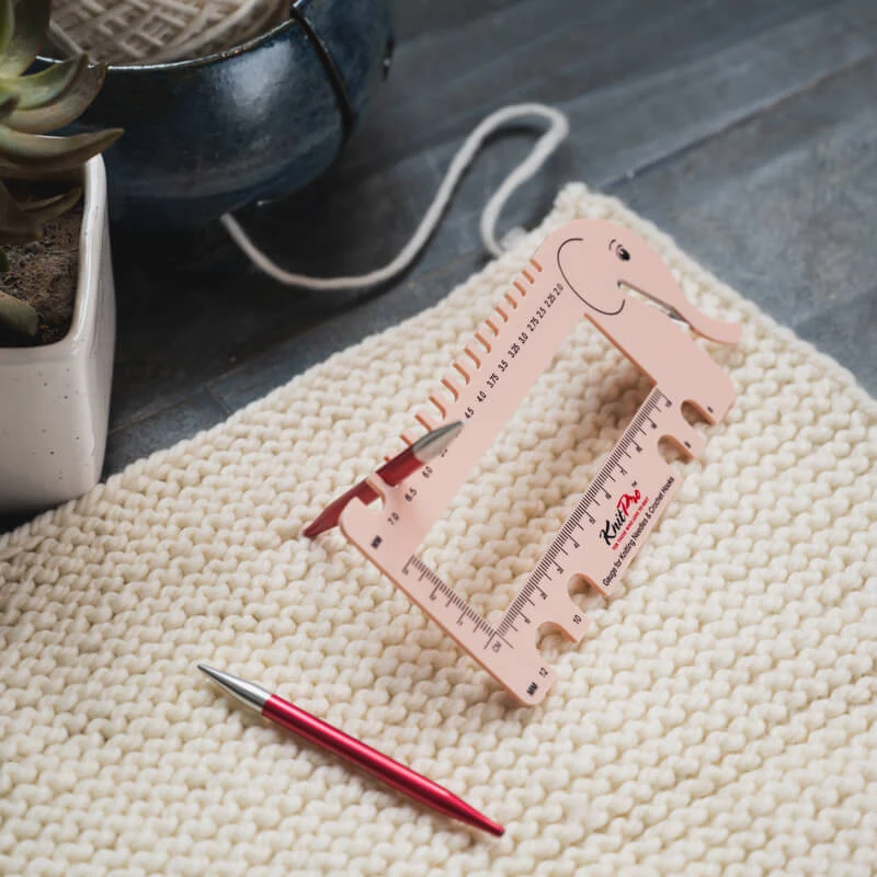 knit pro éléphant de calibreur d'aiguille