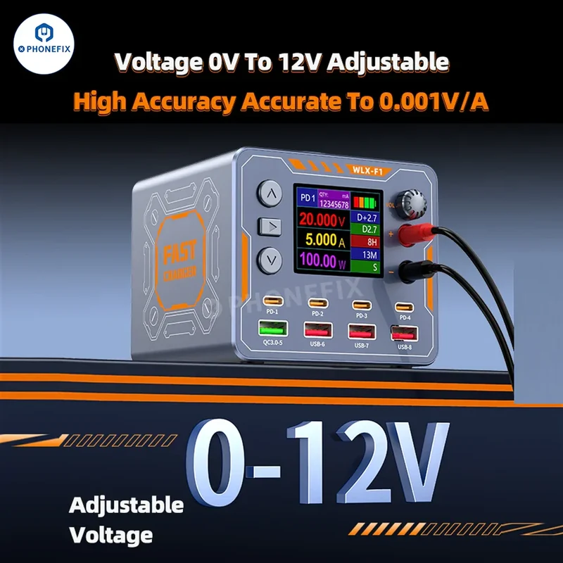 Chargeur sans fil rapide WLX-F1 140 W PD QC 8 ports