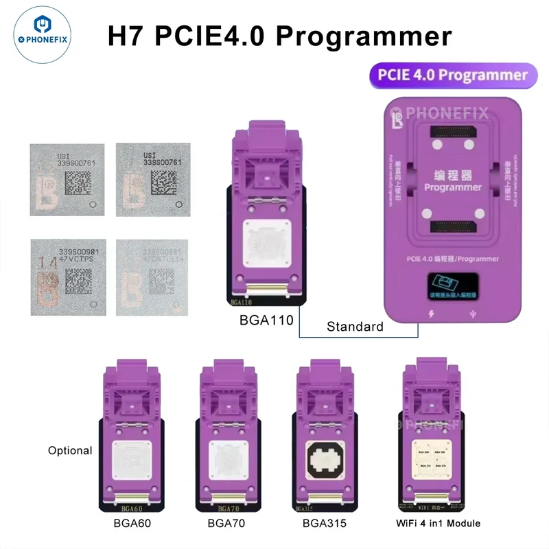 Module de programmation NAND PCIE LUBAN H7 BGA110/315/60/70 WIFI