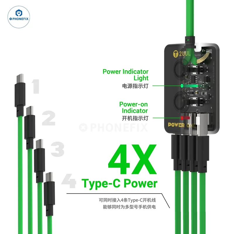 Câble de démarrage en un clic 2UUL POWER ONE pour iPhone 12-16 Pro Max
