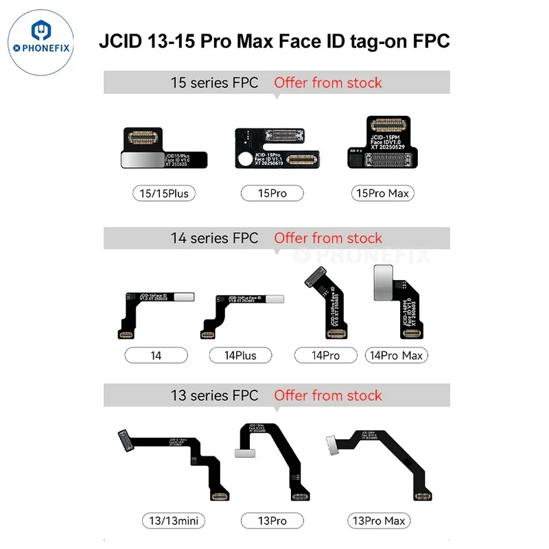 Réparation Face ID JCID pour iPhone 13-16, FPC et carte d'activation