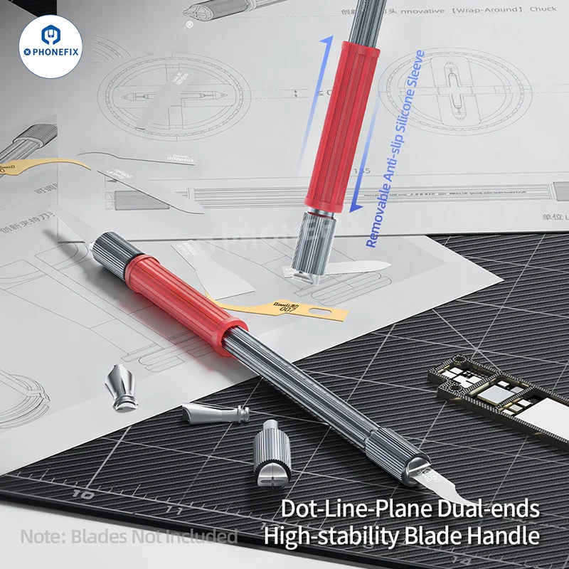 Manche de lame à double extrémité QianLi Dot-Line-Plane pour réparation de téléphone