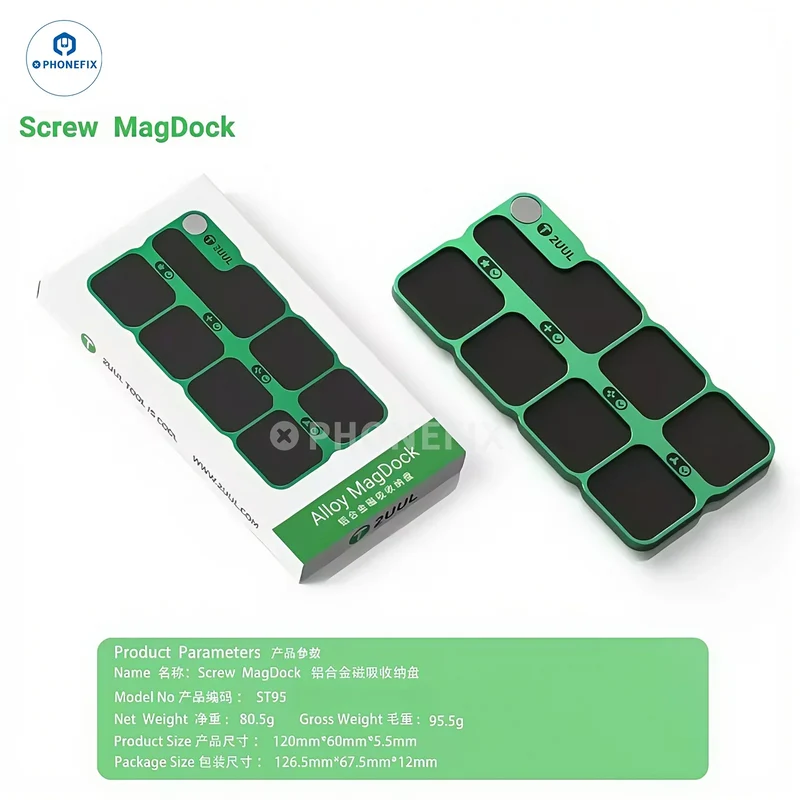 Support de rangement magnétique en alliage d'aluminium 2UUL ST95 Screw MagDock
