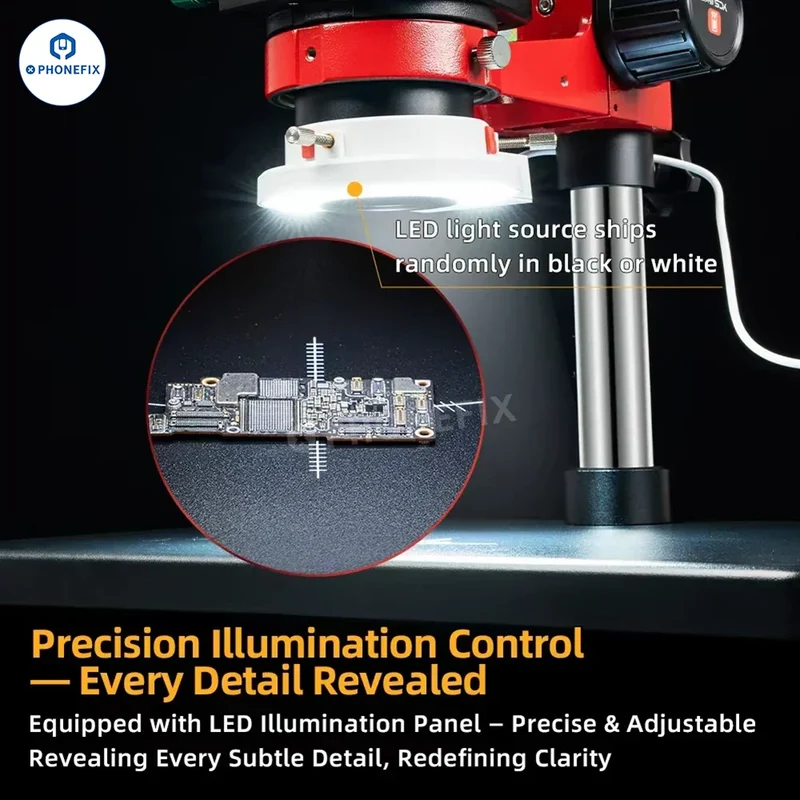 Microscope trinoculaire HD YCS 6558S 6558XS avec zoom 6.5-58X et caméra 4K