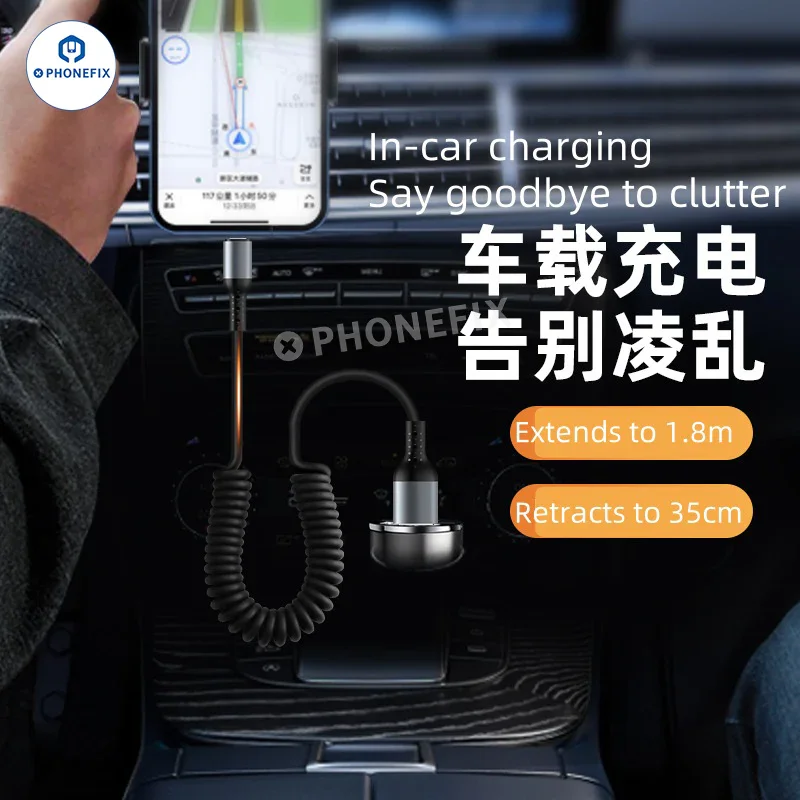 Câble de charge ultra rapide CarPlay pour voiture, câble de données Lightning USB Type-C