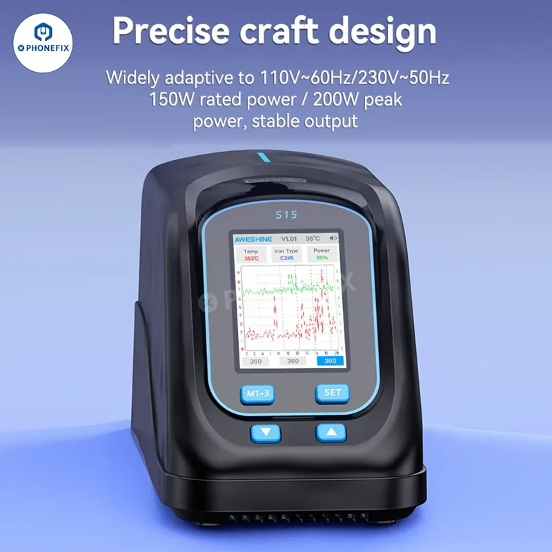Station de soudage intelligente portable AWESHINE S15 avec poignée T245