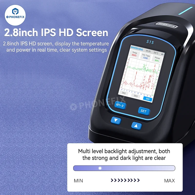 Station de soudage intelligente portable AWESHINE S15 avec poignée T245
