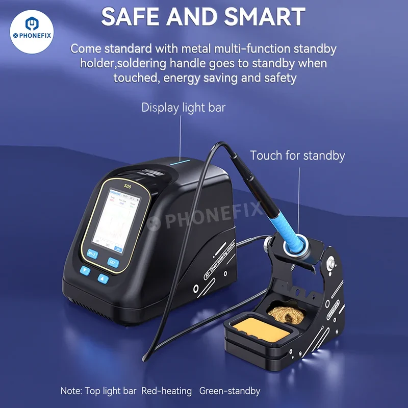 Station de soudage intelligente portable AWESHINE S08 avec poignée T210