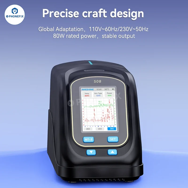 Station de soudage intelligente portable AWESHINE S08 avec poignée T210