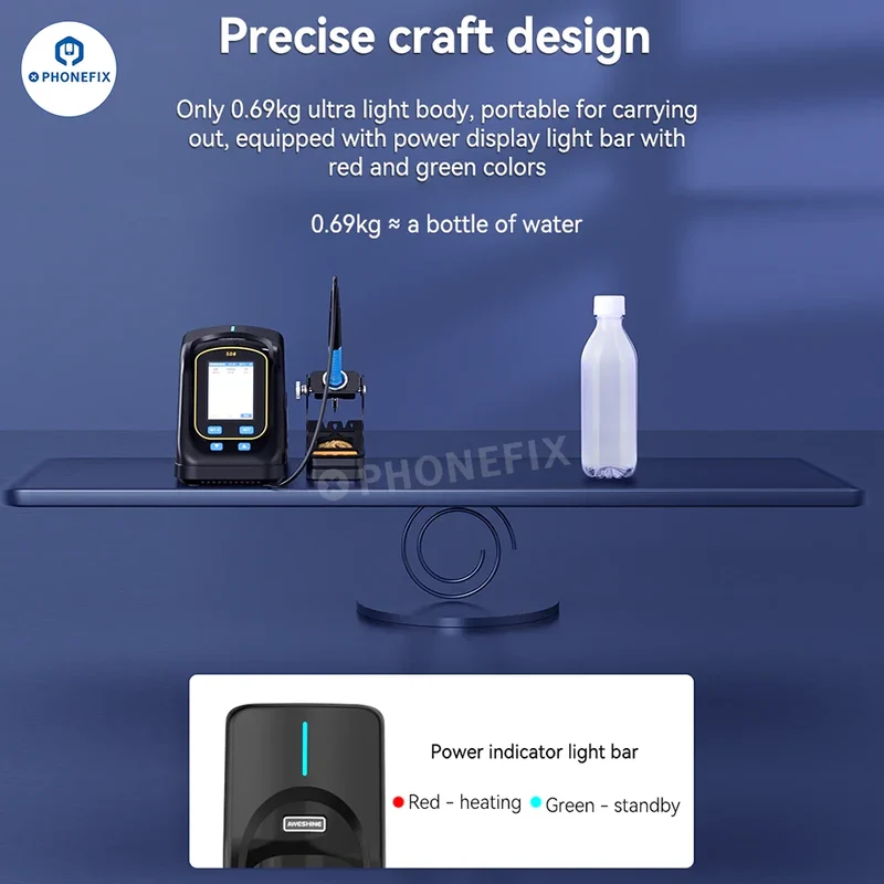Station de soudage intelligente portable AWESHINE S08 avec poignée T210