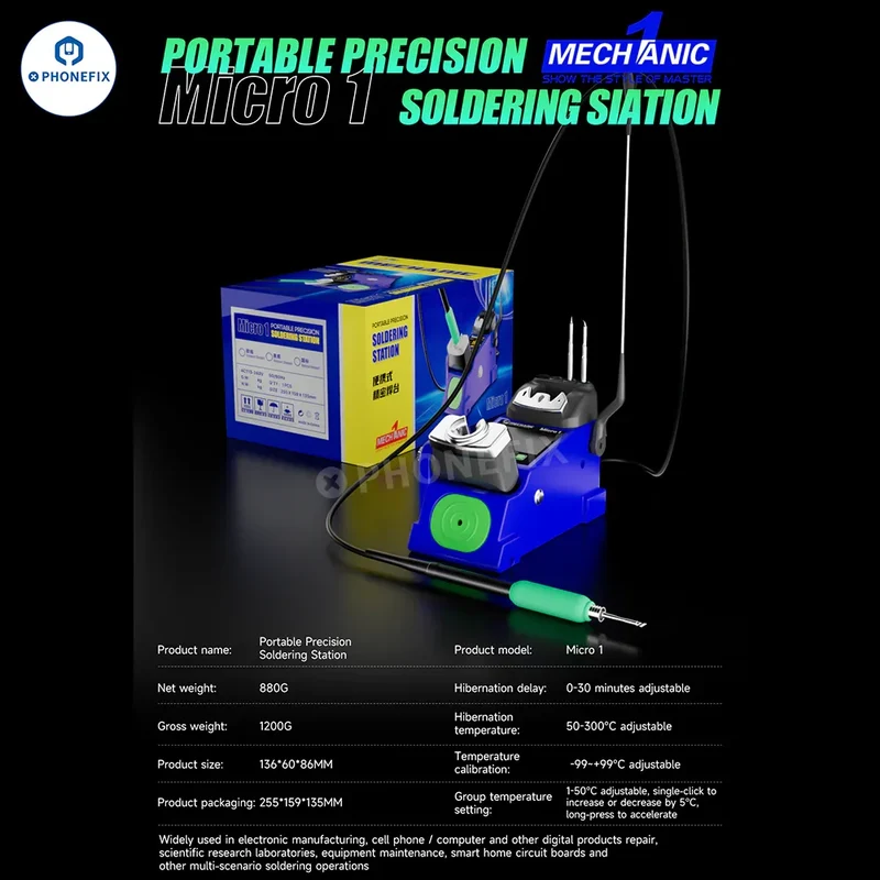 Station de soudage numérique portable MECHANIC MICRO 1 pour la réparation de téléphones