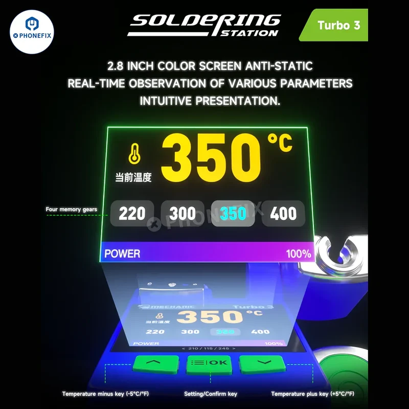 Station de soudage nano MECHANIC Turbo 3 150 W avec pointes C210