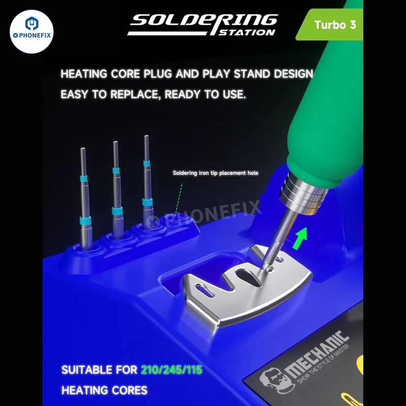 Station de soudage nano MECHANIC Turbo 3 150 W avec pointes C210