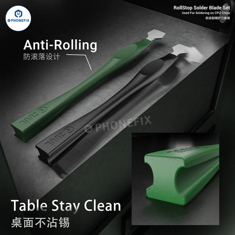 Lame de soudure RollStop 2UUL DA19 pour téléphone, processeur, circuit intégré, pâte, grattoir à étain