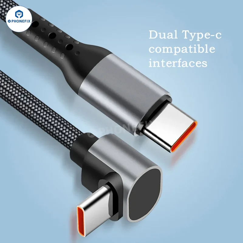 Câble de données de charge rapide Elbow PD Type-C Lightning pour téléphone portable