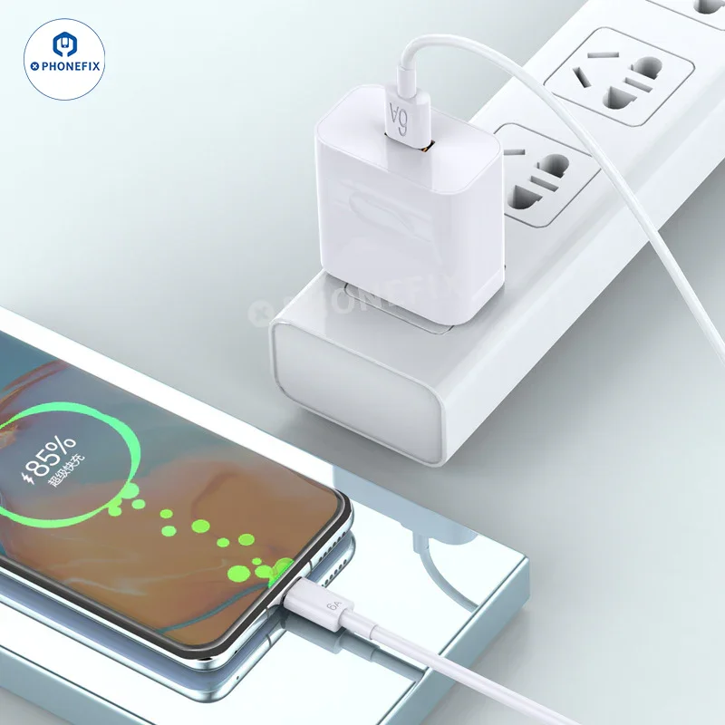 Câble de données de charge rapide 6A Micro Type-C Lightning pour iPhone Android