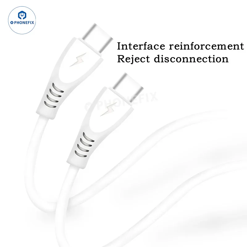 Câble de données de charge rapide 6A Micro Type-C Lightning pour iPhone Android