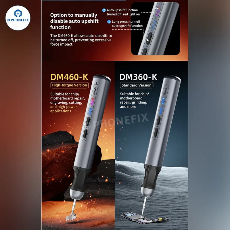 Stylo de polissage QIANLI iHandy DM460-K pour le meulage et la découpe de puces PCB