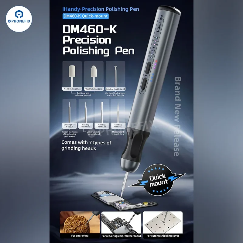 Stylo de polissage QIANLI iHandy DM460-K pour le meulage et la découpe de puces PCB