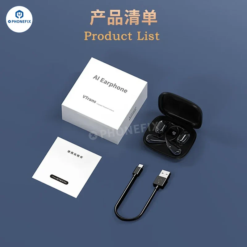 Écouteurs Bluetooth intelligents avec traducteur de langue IA