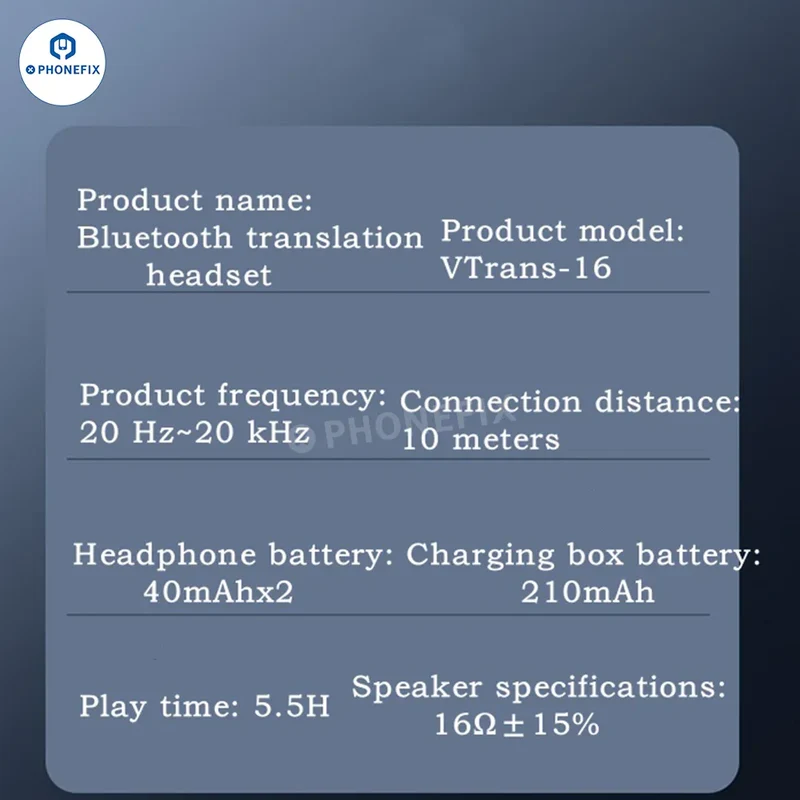Écouteurs Bluetooth intelligents avec traducteur de langue IA