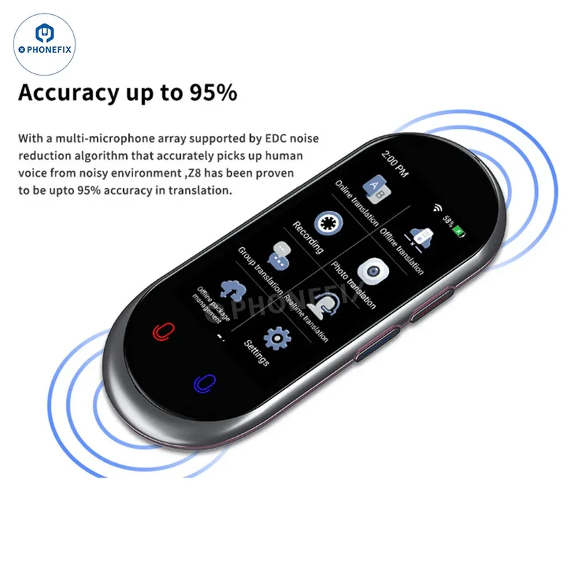 VORMOR Z6 Z8 Traducteur portable intelligent hors ligne Traduction en temps réel